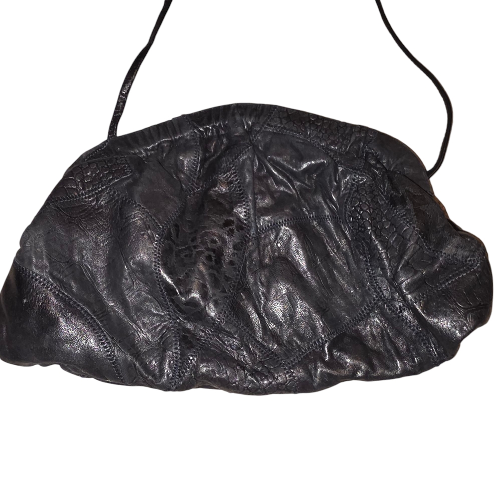 VTG Lyrella Patchwork Black Leather Women's Bag